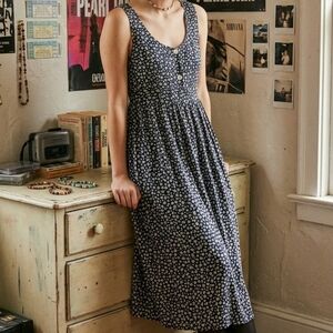 Vintage Moda International Floral Maxi Dress - 90s Grunge Cottagecore M